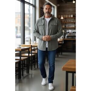 L.L.Bean Flannel Shirt 3XL Tall Olive 100% Cotton Collared Button‎ up Work Heavy